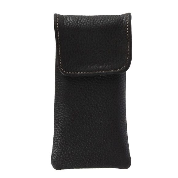 CTM Leather Eyeglass Case with Holster Clip - Picture 1 of 3